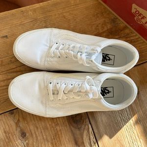 Vans Canvas Old Skool True White Sneakers